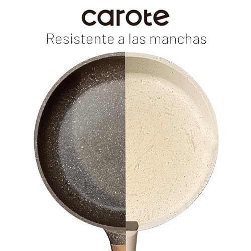 CAROTE Juego de 26 ollas y sartenes antiadherentes, juego de utensilios de cocina, ollas y sartenes de inducción, cocina antiadherente, sin PFOA