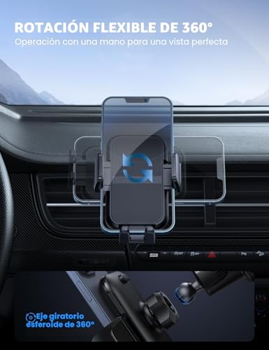 Lamicall 2025 Abrazadera más amplia con gancho de metal Soporte para teléfono de coche para ventilación [Compatible con fundas gruesas] Soportes para teléfono para su coche Montura de manos libres