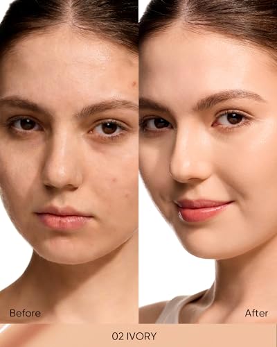 SKINTIFIC Full Coverage Cushion Foundation #02 Ivory| Satin Glow Finish, Oil-Control & Waterproof, Buildable Tattoo Cover Cushion for All Skin Types