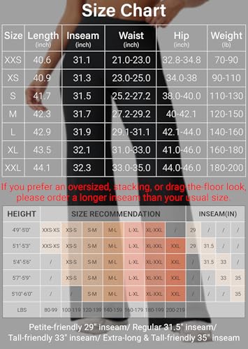 YEOREO - Leggings rectos de entrenamiento para mujer, sin costuras frontales, de 29 / 31.5 / 33 / 35 pulgadas, cintura alta; pantalones deportivos suaves ideales para yoga y gimnasio
