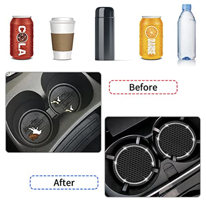 COCASES - Posavasos para automóvil, paquete de 4 posavasos universales para automóvil, posavasos de diamantes de imitación de cristal para portavasos, accesorios para el interior del automóvil de 2.75