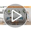 Espejo de pared inastillable de cuerpo entero para dormitorio, espejos acrílicos de gimnasio para el hogar, extra grueso: 0.12 pulgadas, 12 x 12 pulgadas x 4 piezas, espejos de entrenamiento seguros