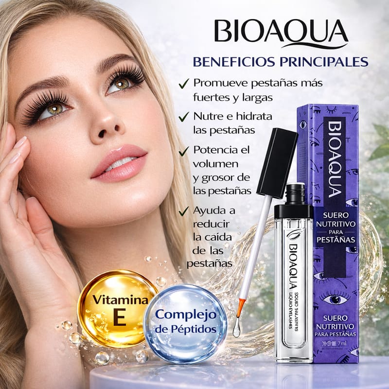 BIOAQUA- Sérum Alargador de Pestañas + Envío gratis 📬